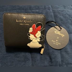 Kate Spade x Disney Minnie Mouse Black Wallet
